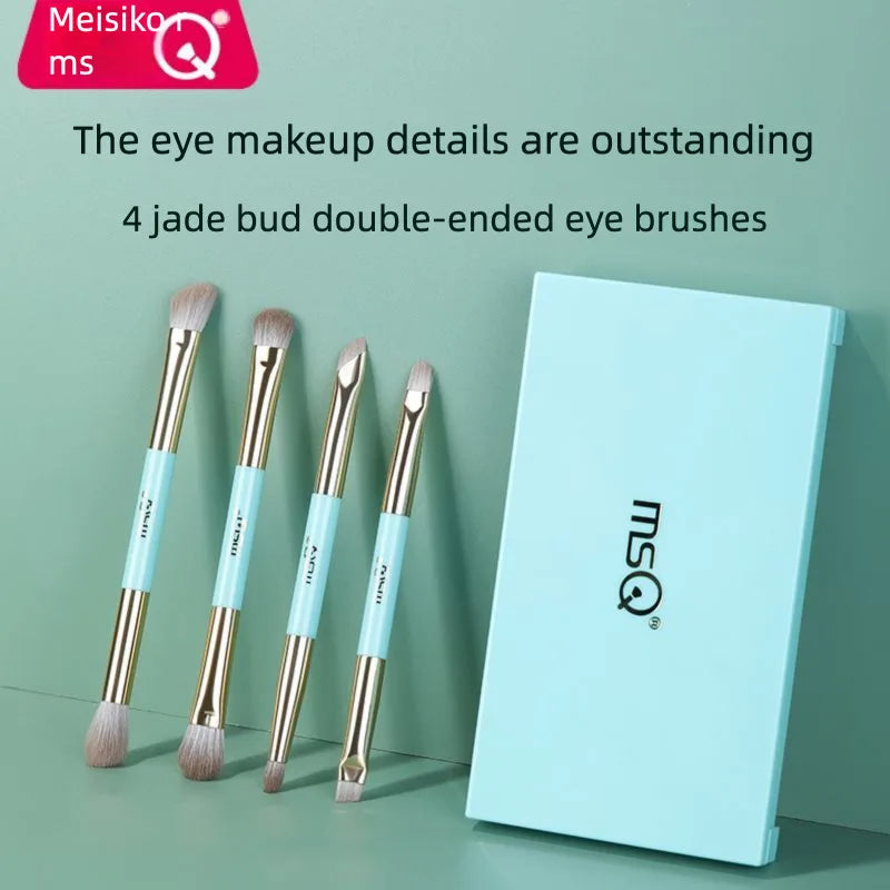 MSQ 4-Piece Eyeshadow Brush Set | Eye Smudge & Detail Brushes Eyeshadow Brush Set QXL