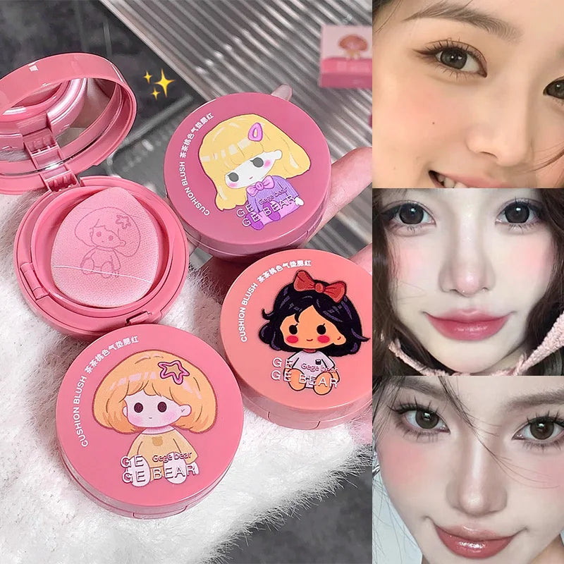 Tea Peach Cushion Blush | Low Saturation Everyday Brightening Cushion Blush QXL