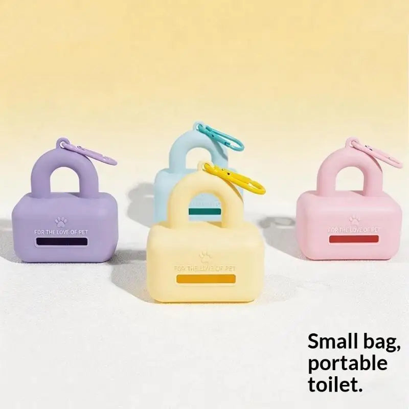 Silicone Pet Waste Bag Dispenser with Carabiner Clip Pet Waste Dispenser QXL