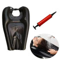 Inflatable Shampoo Basin | Portable Foldable PVC Hair Washing Tub Inflatable Shampoo Basin QXL Black set