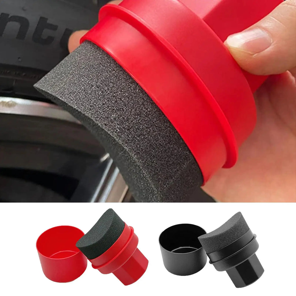 Curved Tire Dressing Applicator Sponge Pad with Cover Tire Applicator Pad QXL