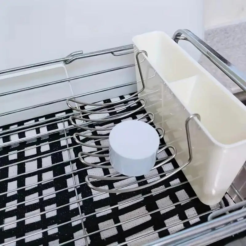 Wall-Mount Stainless Steel Soap Dish & Sponge Sink Caddy Sink Caddy Organizer QXL