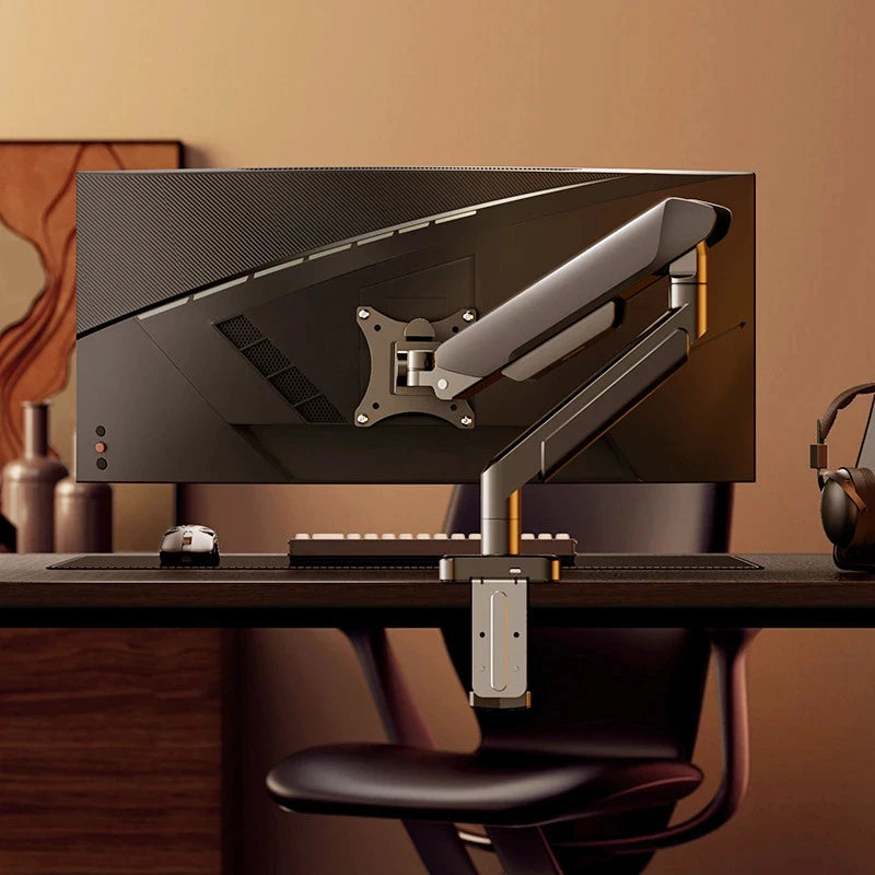 Single Monitor Mount Stand – 32" VESA Desk Bracket Adjustable Monitor Mount Stand QXL