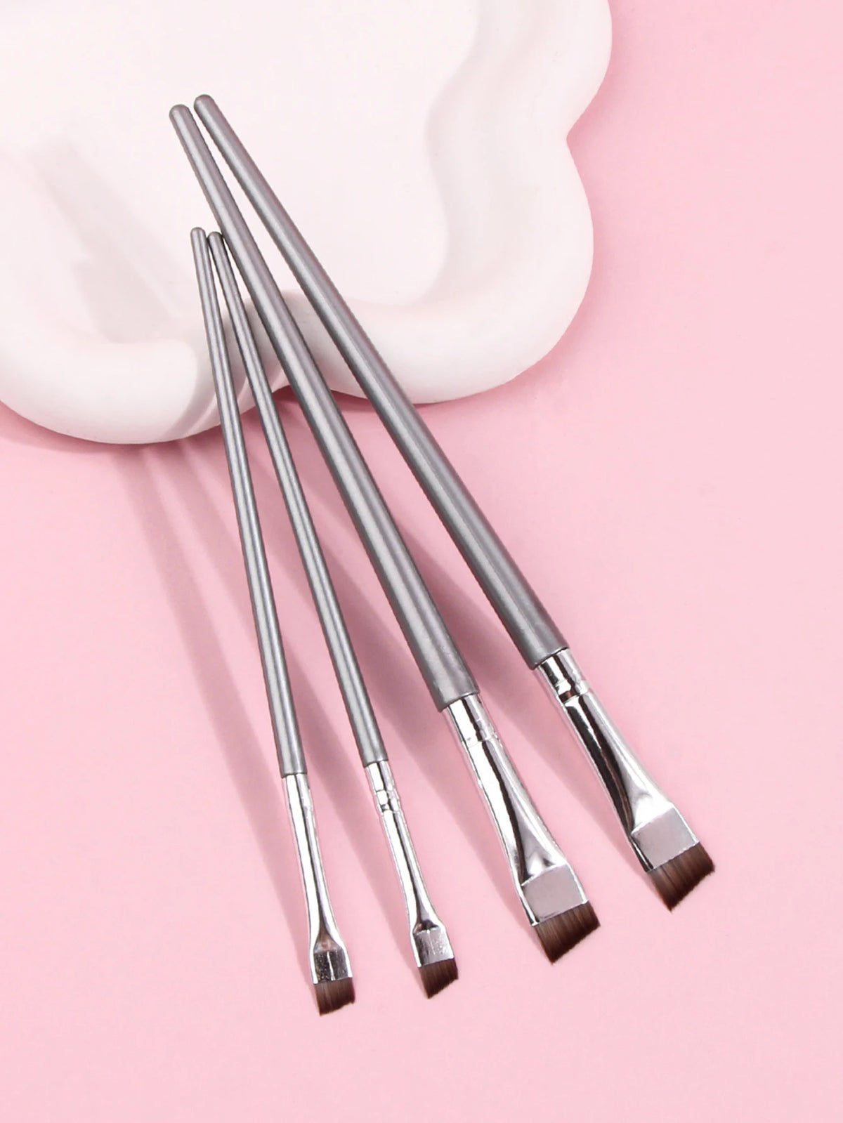 4-Piece Eyeliner, Eyebrow & Concealer Brush Set | Ultra-Fine Makeup Brush Set QXL