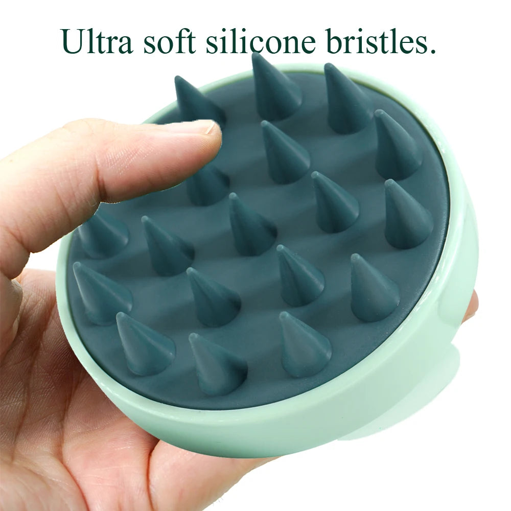 Silicone Scalp Massager Brush | Shampoo Scrubber & Exfoliator Scalp Massage Brush QXL