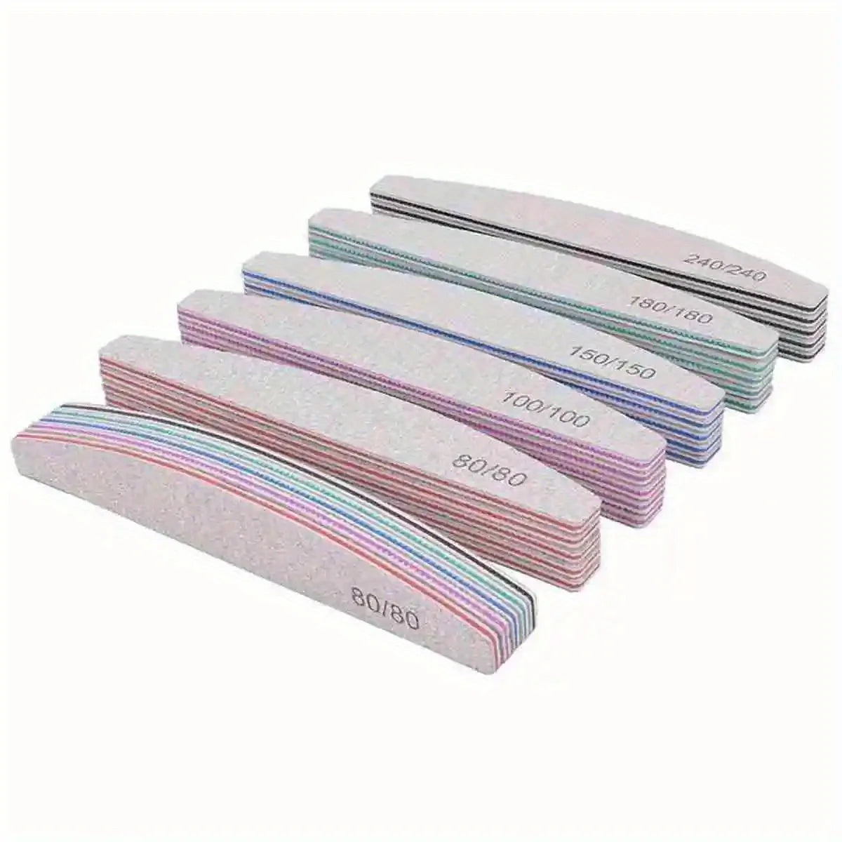 Professional Half Moon Nail Files | Sanding & Shaping Set Nail File Set QXL