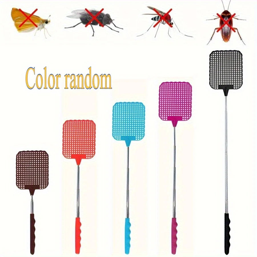 Retractable Stainless Steel Fly Swatter | Extendable Handle Fly Swatter QXL