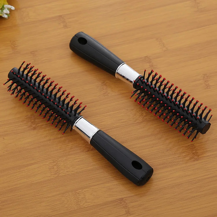 3-Piece Hairbrush & Comb Set | Round, Flat & Wide-Tooth Hair Brush Set QXL