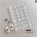 3D Bow Silicone Nail Art Mold | Kawaii Bowknot Charm Stencil Silicone Nail Mold QXL B