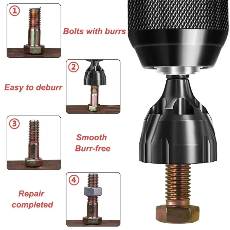 Tungsten Steel Deburring Chamfer Tool | Bolt & Rod Burr Remover Deburring Chamfer Tool QXL