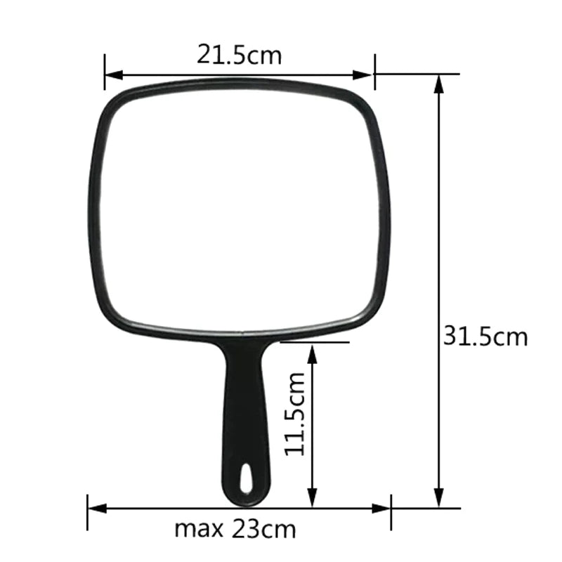 Large Salon Handheld Mirror – Professional Hairdresser Mirror Salon Hand Mirror QXL 21.5x31.5cm