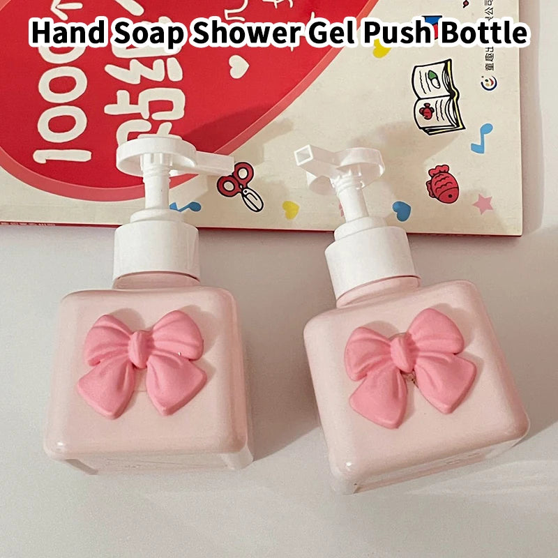 200ml Bow-Knot Refillable Pump Bottle | Soap, Shampoo & Lotion Pump Dispenser Bottle QXL