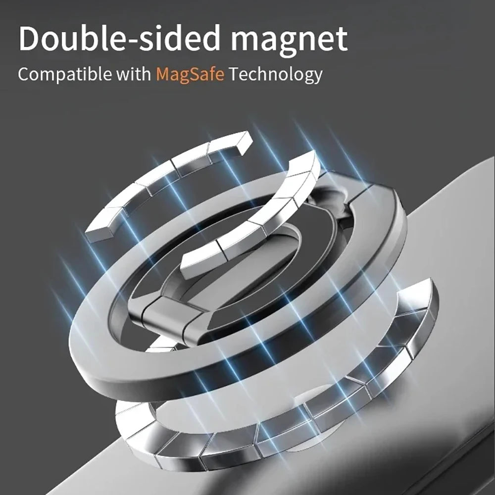 Double-Sided Magnetic Phone Ring Holder & Folding Stand Phone Ring Stand QXL
