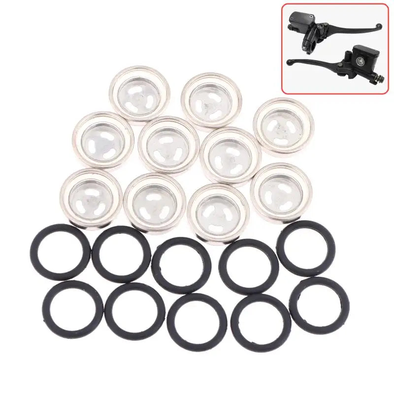 10-Pack Motorcycle Brake Master Cylinder Sight Glass & O-Ring Motorcycle Brake Parts QXL