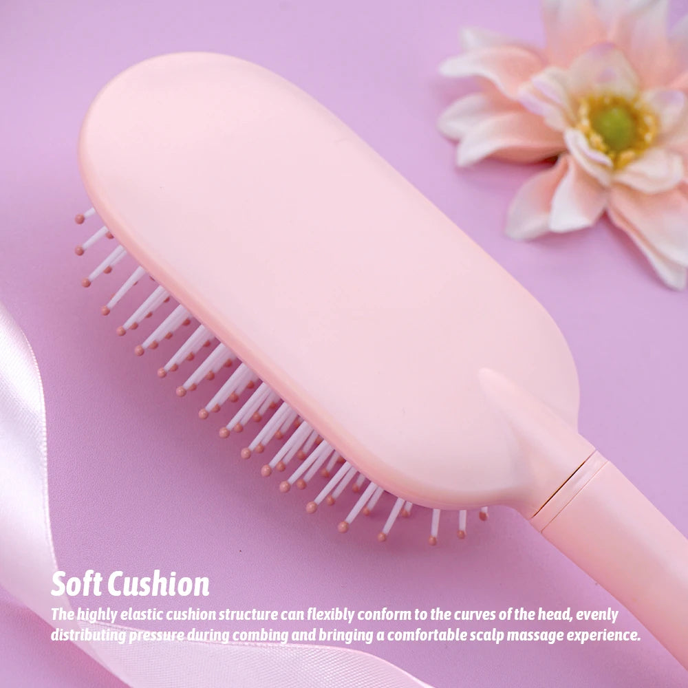 Mini Air Cushion Detangling Hairbrush | Anti-Static Massage Comb Detangling Hairbrush QXL