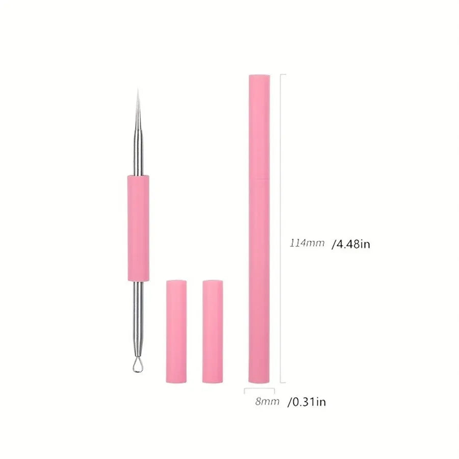 Double-Head Blackhead Extractor & Blemish Tool | Silicone Tip Blackhead Extractor Tool QXL
