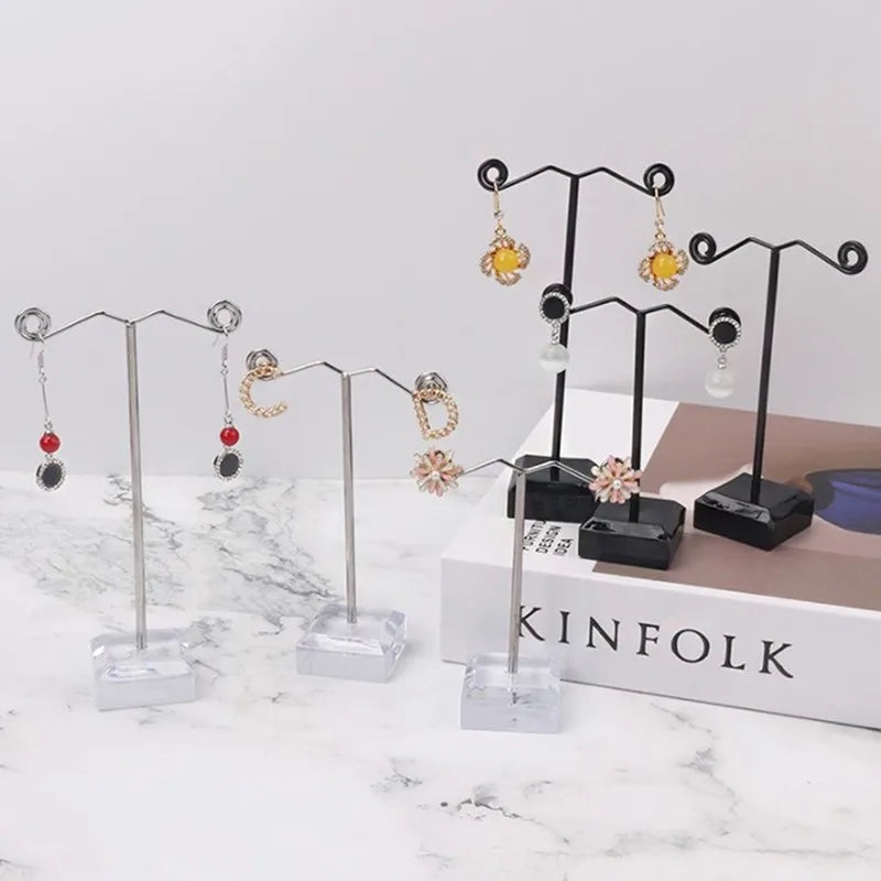 Metal T-Bar Earring Display Stand | Stud, Hoop & Dangle Holder Earring Display Stand QXL