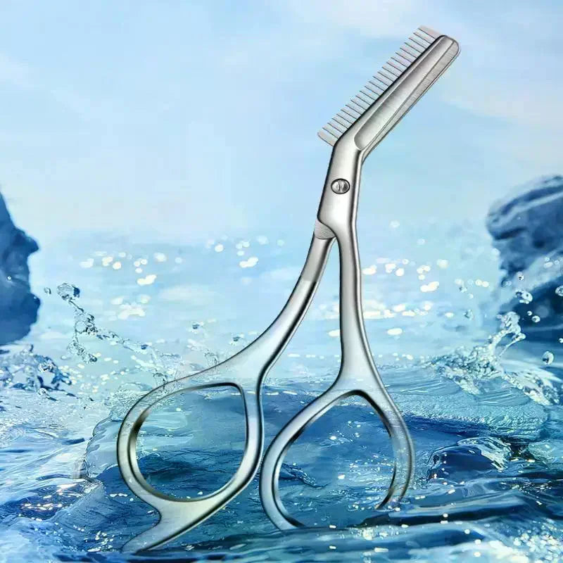Eyebrow Trimming Scissors with Comb | Stainless Steel Eyebrow Scissors QXL