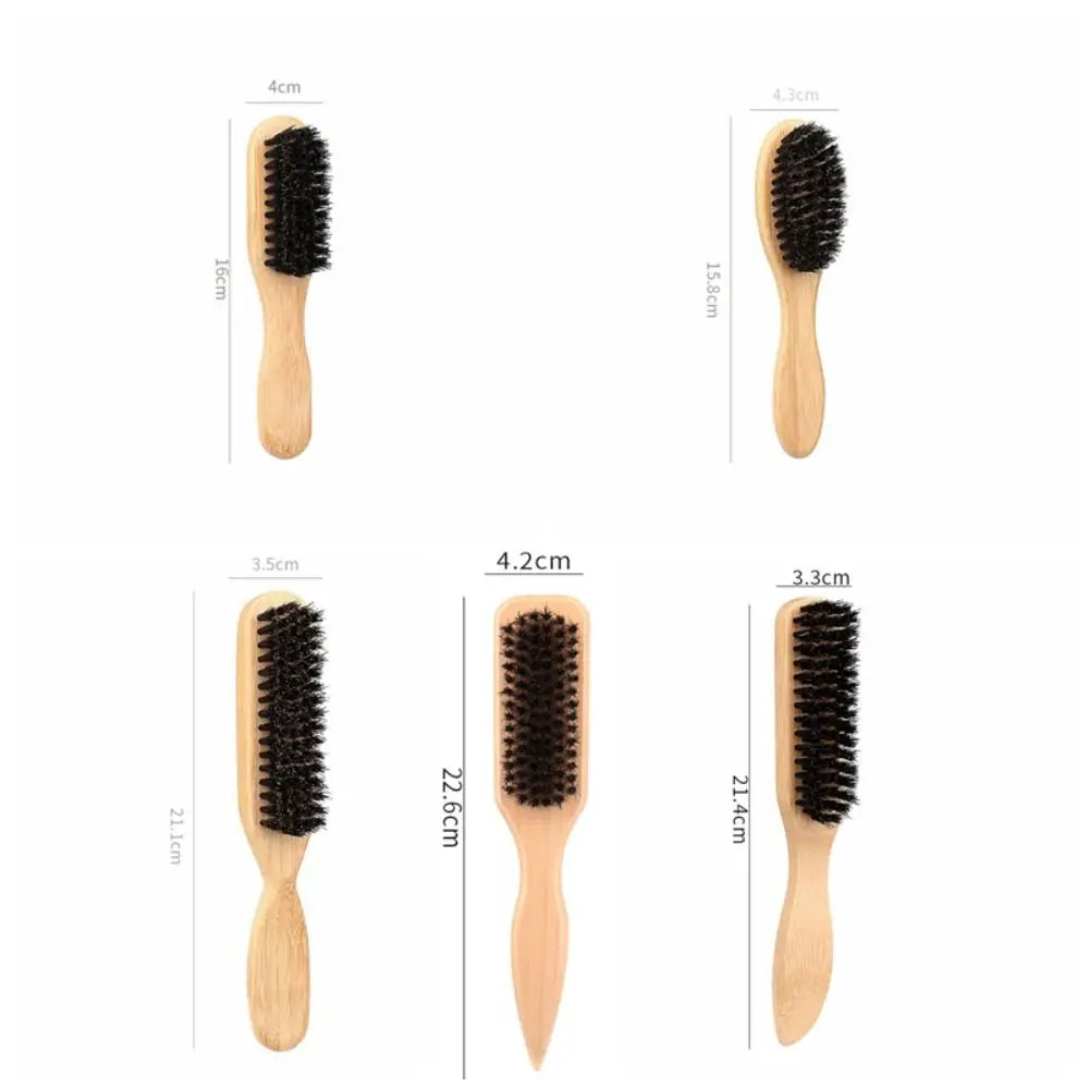 Wood Boar Bristle Hair Brush – Sleek Ponytail & Bun Styling Boar Bristle Hair Brush QXL