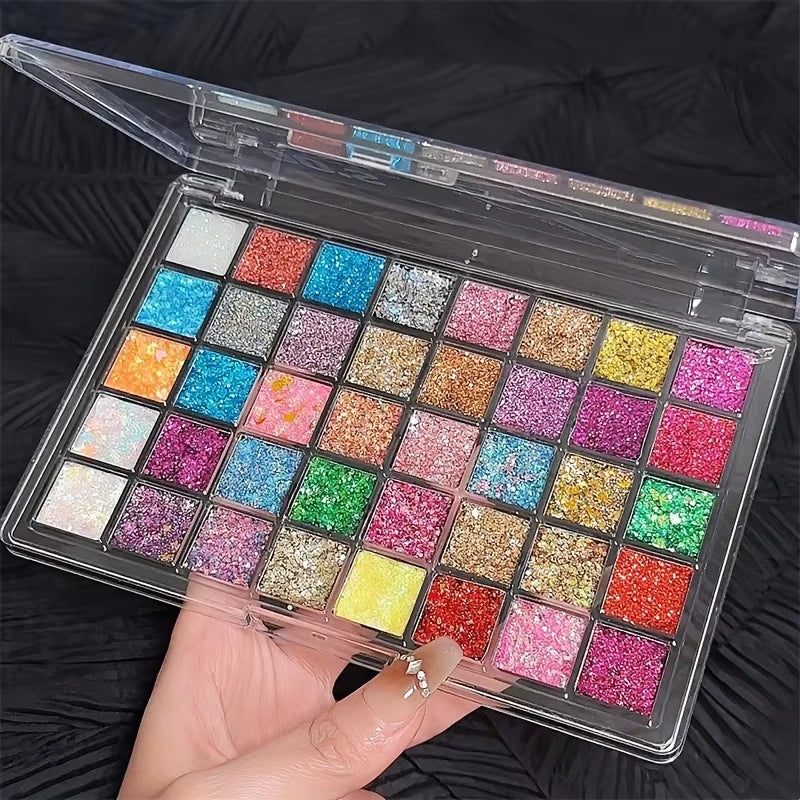 40-Color Eyeshadow Palette | Matte & Glitter Eye Makeup Eyeshadow Palette QXL 40 color