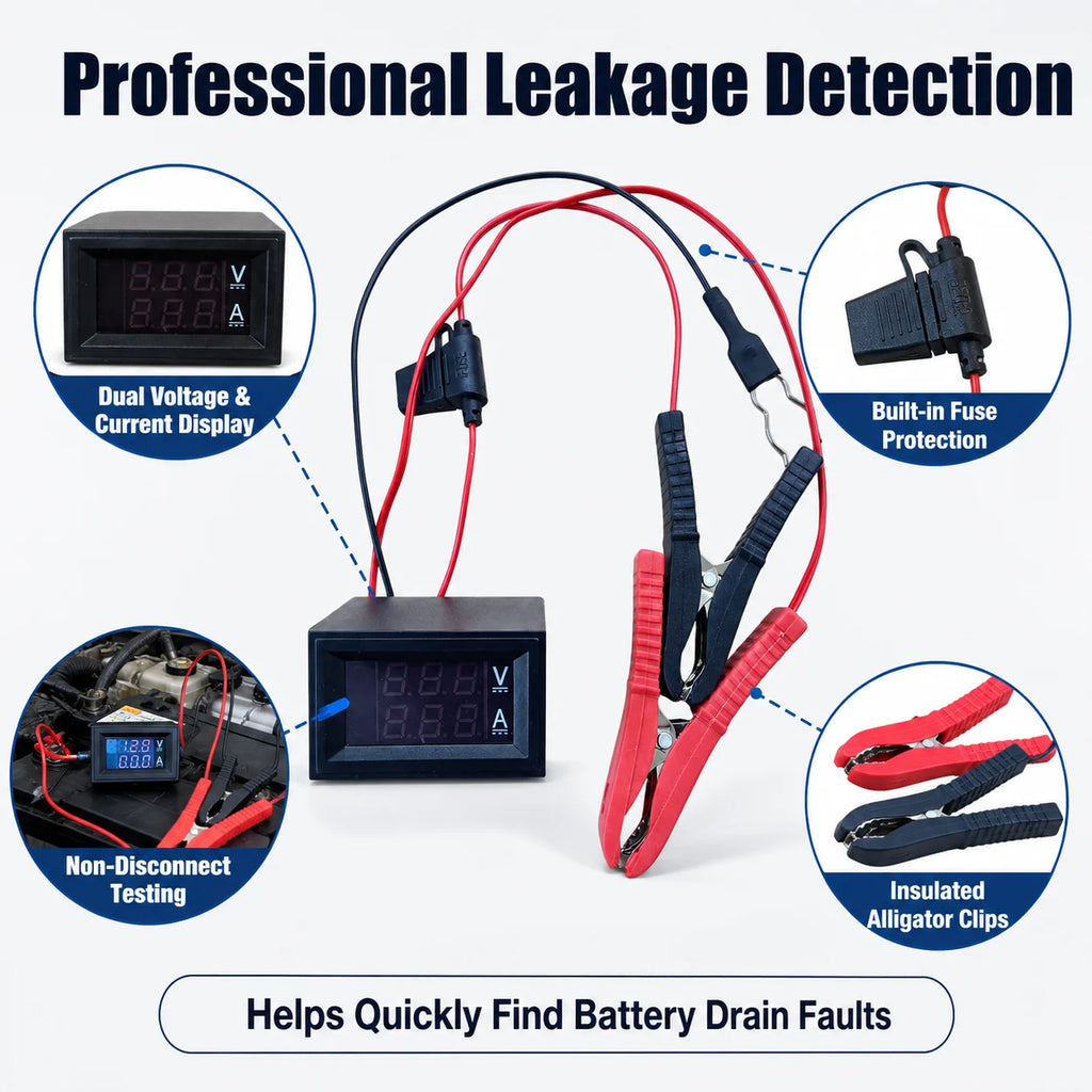 Car Battery Leakage Detector | Dark Current Tester Tool Battery Drain Tester QXL