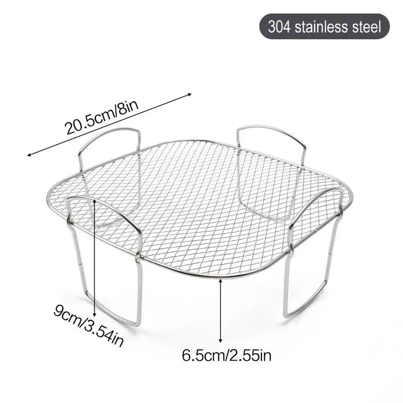 Stainless Steel Air Fryer Rack | Roasting, Dehydrator & BBQ Air Fryer Rack QXL