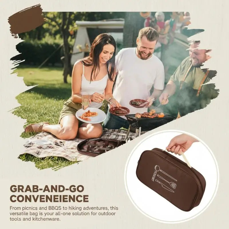 Portable Outdoor Cooking Utensil Storage Bag | BBQ & Camping Outdoor Utensil Bag QXL