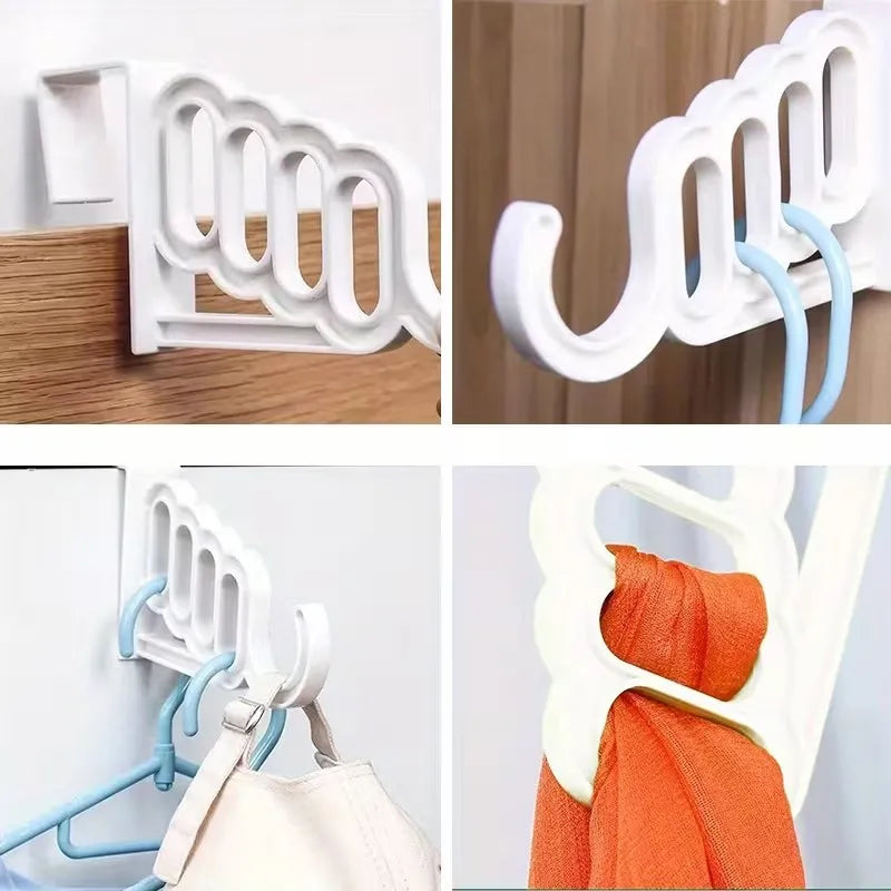 Foldable 5-Hole Clothes Rack | Multifunctional Storage Organizer Clothes Storage Rack QXL