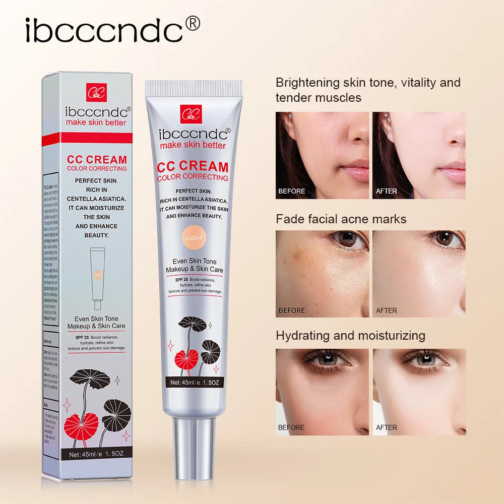 Centella Asiatica CC Cream | Color Correcting Foundation 45ml CC Cream Foundation QXL