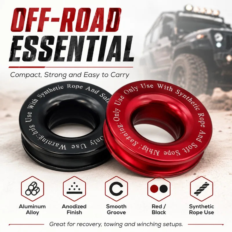 Aluminum Alloy Off-Road Recovery Snatch Ring | Winch Pulley Recovery Snatch Ring QXL