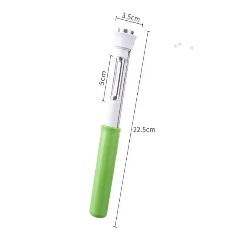 2-in-1 Stainless Steel Fruit Corer & Peeler | Non-Slip Handle Fruit Corer Peeler QXL