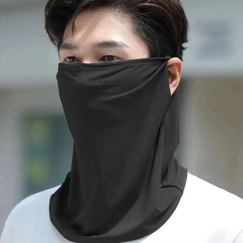 Ice Silk UV Sun Protection Face Mask | Breathable Summer Scarf UV Face Scarf QXL