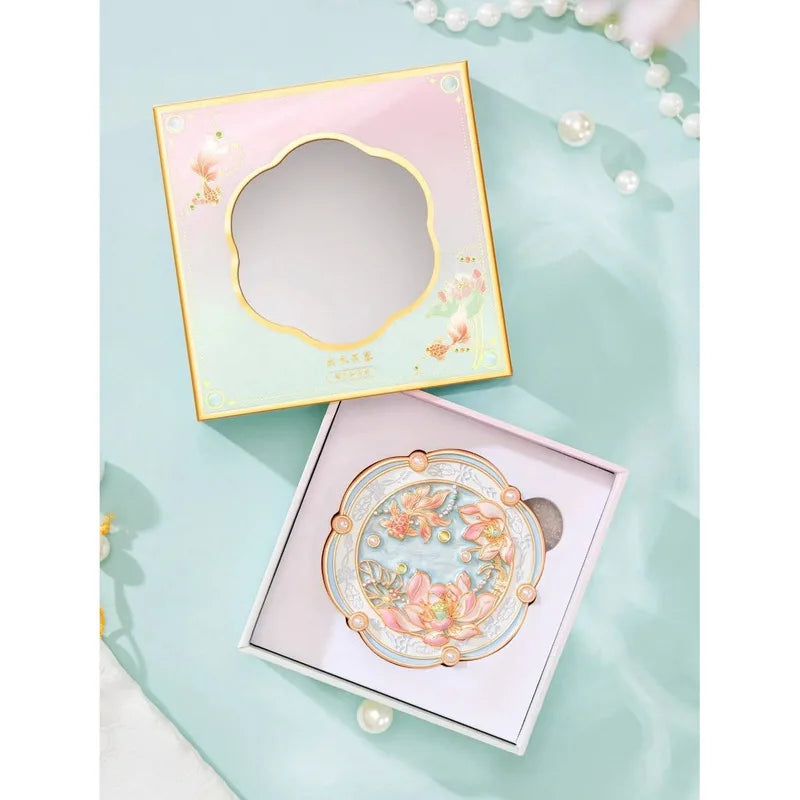 Lotus Flower Portable Makeup Mirror | Decorative Compact Portable Makeup Mirror QXL