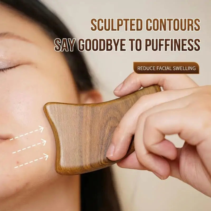 Wooden Gua Sha Scraper | Face & Body Massage Tool Gua Sha Scraper QXL