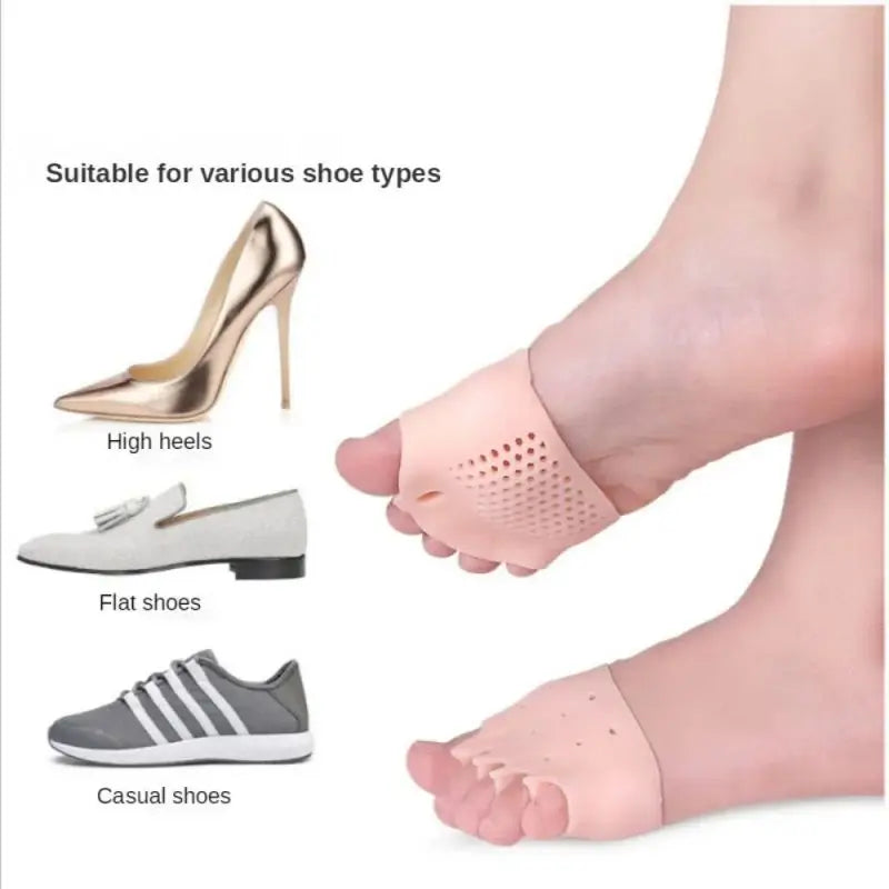 2-Pack Silicone Forefoot Gel Pads & Toe Separator Cushions Forefoot Gel Pad QXL