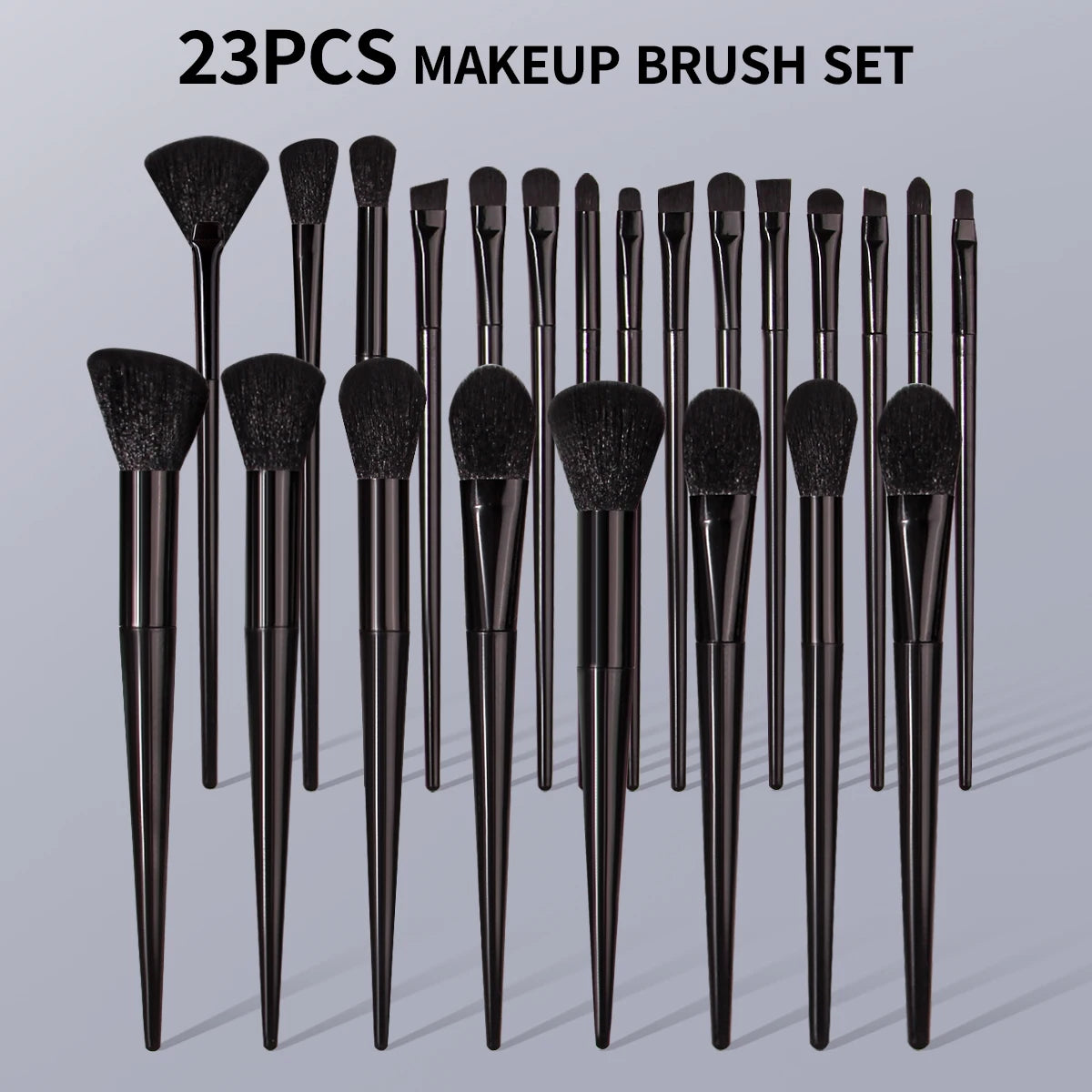 KOSSHOW 23-Pc Professional Black Makeup Brush Set Makeup Brush Set QXL black