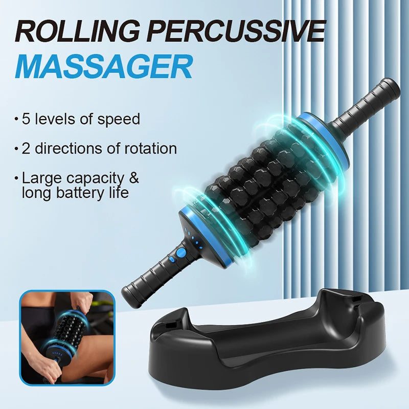 Cordless 360° Rolling Percussive Massager | 5-Speed Body Percussive Body Massager QXL