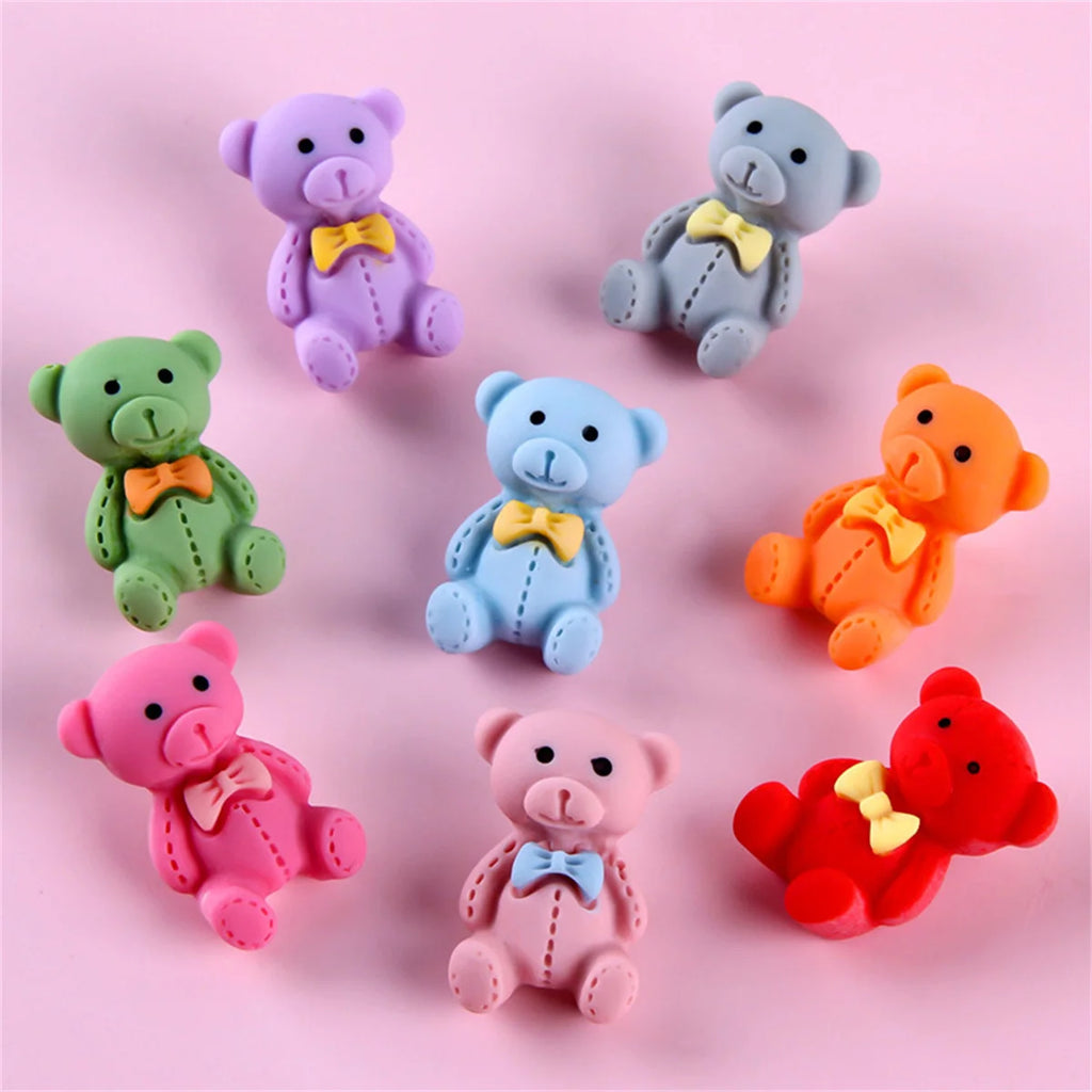 10-Pack 3D Kawaii Bear Nail Art Charms | DIY Manicure Decor Nail Art Charms QXL