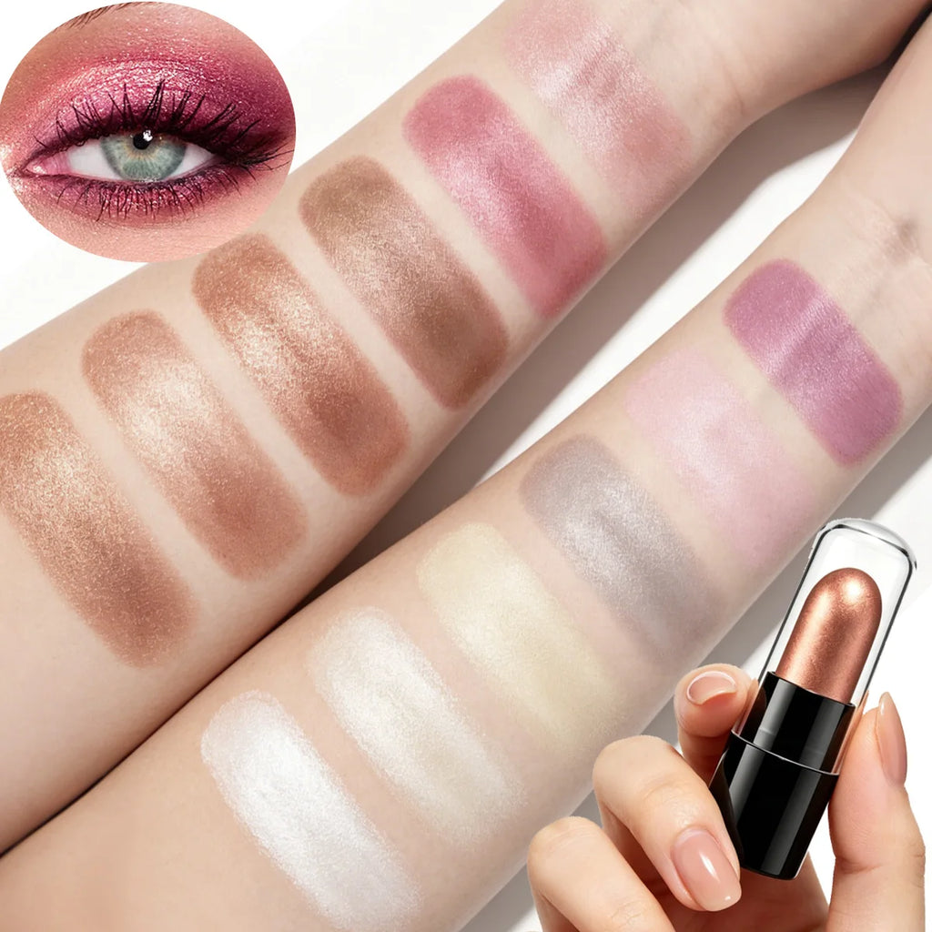 DNM 12-Color Capsule Eyeshadow Stick Set | Pearl & Shimmer Eyeshadow Stick Set QXL