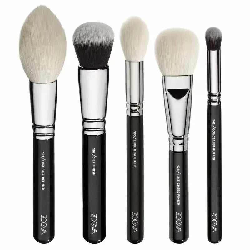 15-Piece Makeup Brush Set with PU Roll Bag | Artist Kit Makeup Brush Set QXL