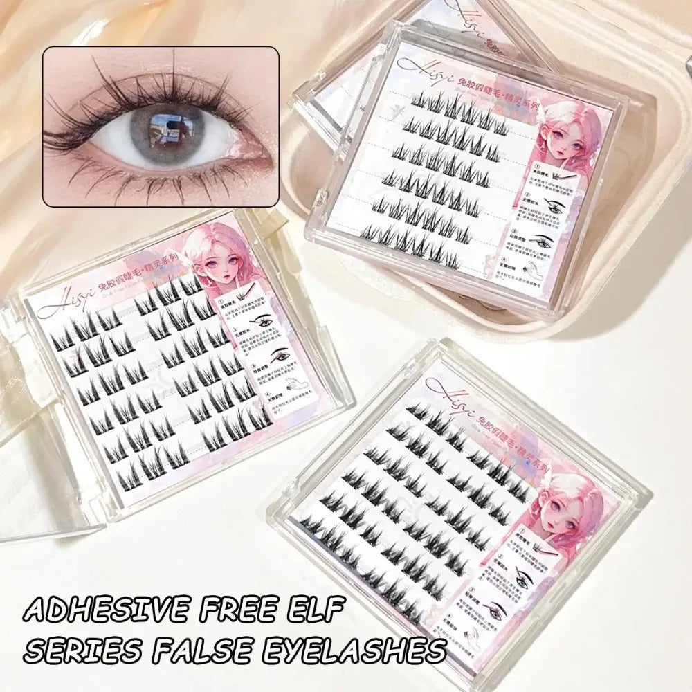 Glue-Free Cluster False Lashes – Natural Voluminous Individual Lashes False Eyelash Clusters QXL
