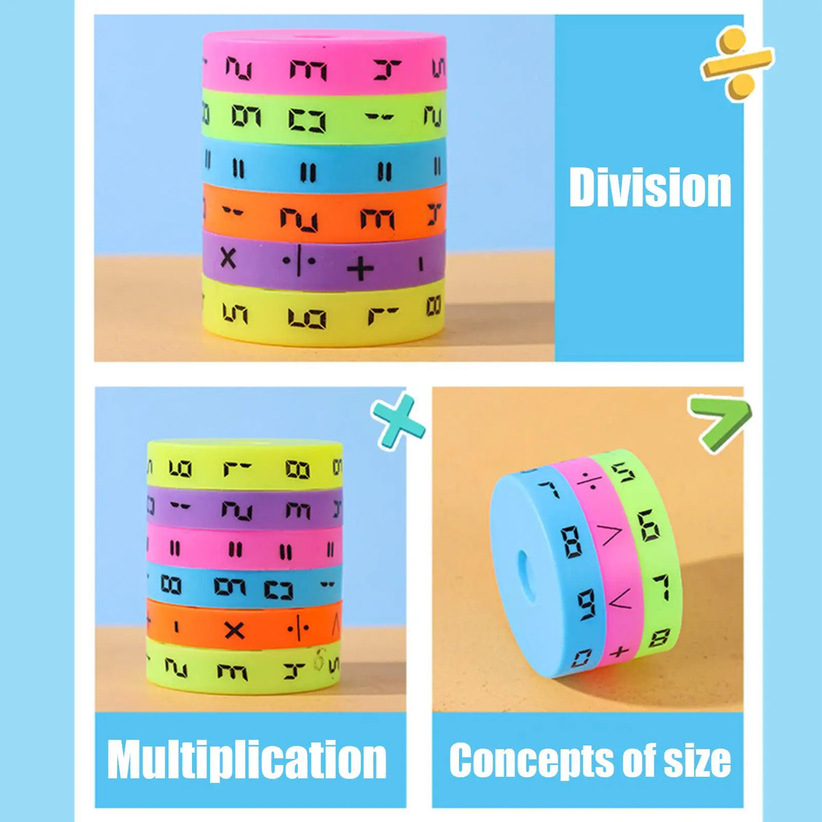 Montessori Arithmetic Cube | Kids Math Learning Puzzle Toy Math Learning Toy QXL