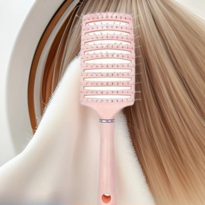 Pink Scalp Massage Hair Brush | Detangling Comb for Curly Hair Scalp Massage Brush QXL