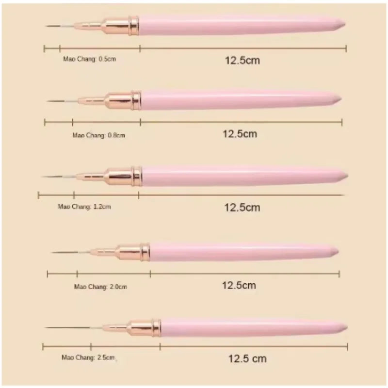Professional Nail Art Painting Brush Set | Detail Drawing Pens Nail Art Brush Set QXL