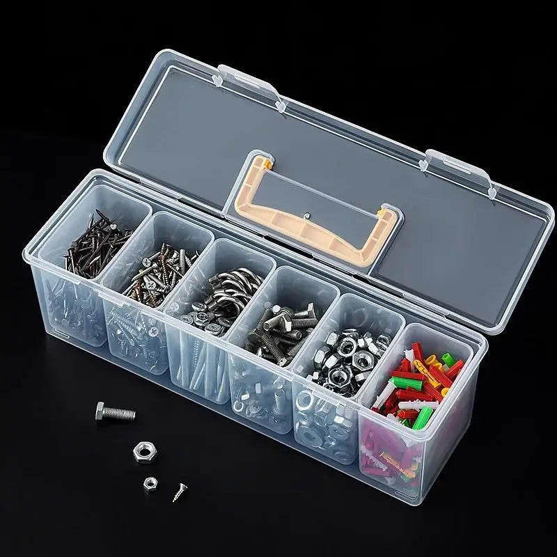 7-Piece Clear Multi-Compartment Tool Storage Organizer Set Tool Storage Organizer QXL