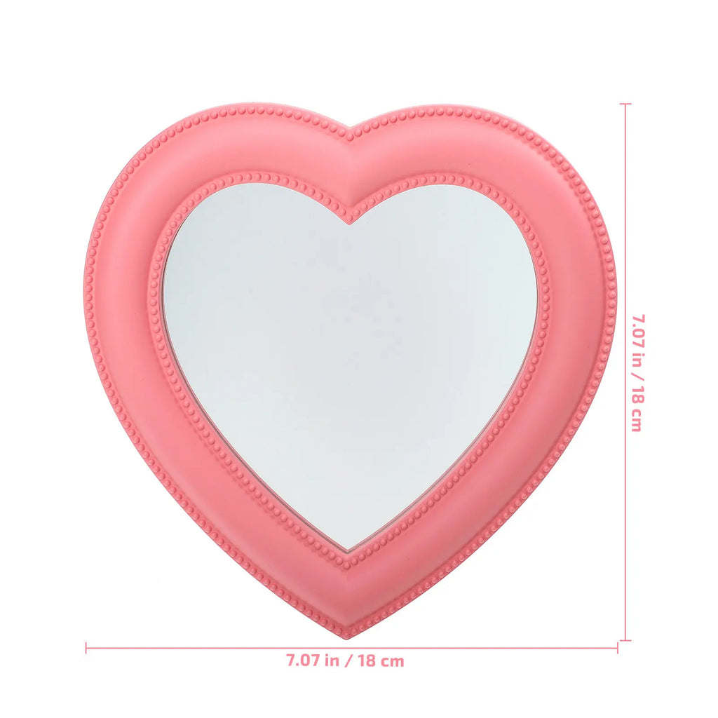 Heart Shape Makeup Mirror | Desktop & Wall-Mounted Vanity Vanity Makeup Mirror QXL