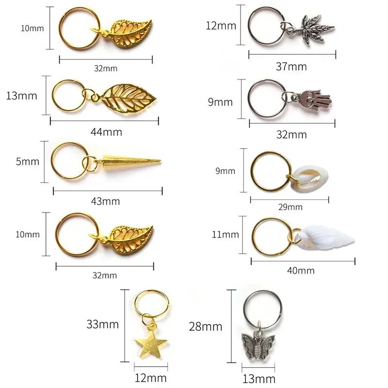 Hair Rings & Beads for Braids & Dreadlocks | Metal, Wood, Pearl Hair Braid Accessories QXL