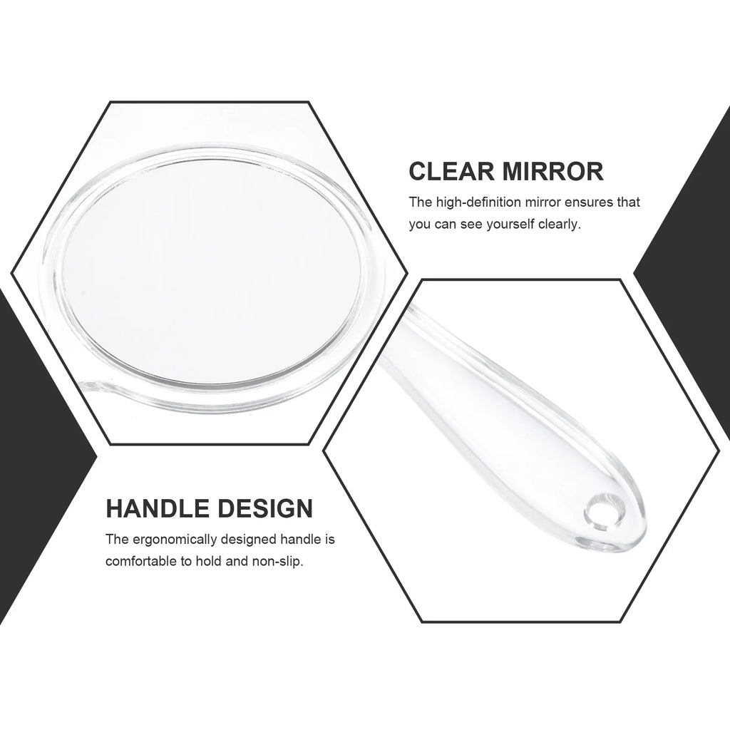 Compact Round Handheld Makeup Mirror | Portable Vanity Handheld Makeup Mirror QXL