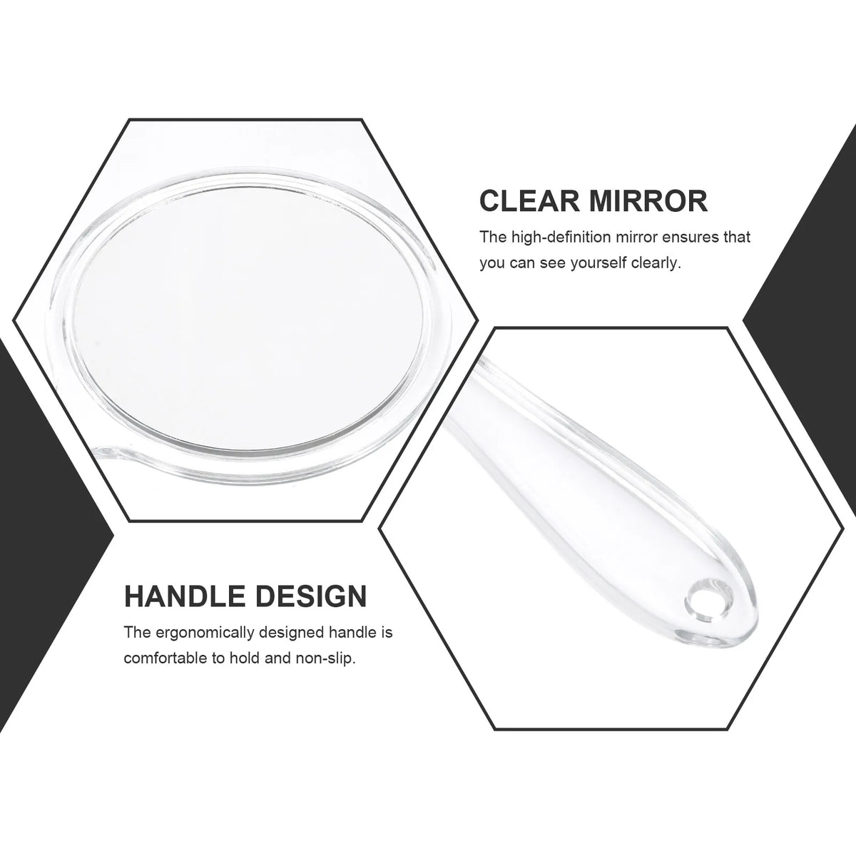 Compact Round Handheld Makeup Mirror | Portable Vanity Handheld Makeup Mirror QXL