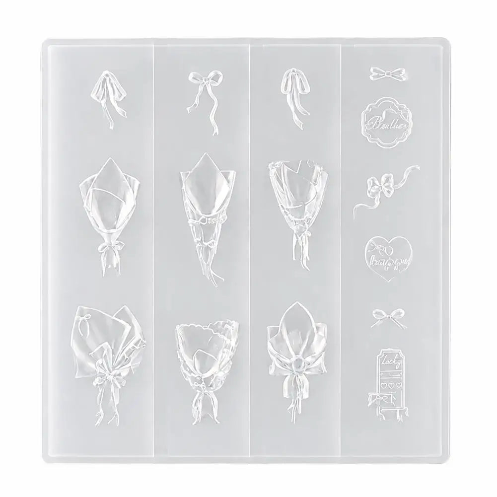 3D Bouquet Flower Silicone Mold | Nail Art & Resin DIY Nail Art Silicone Mold QXL